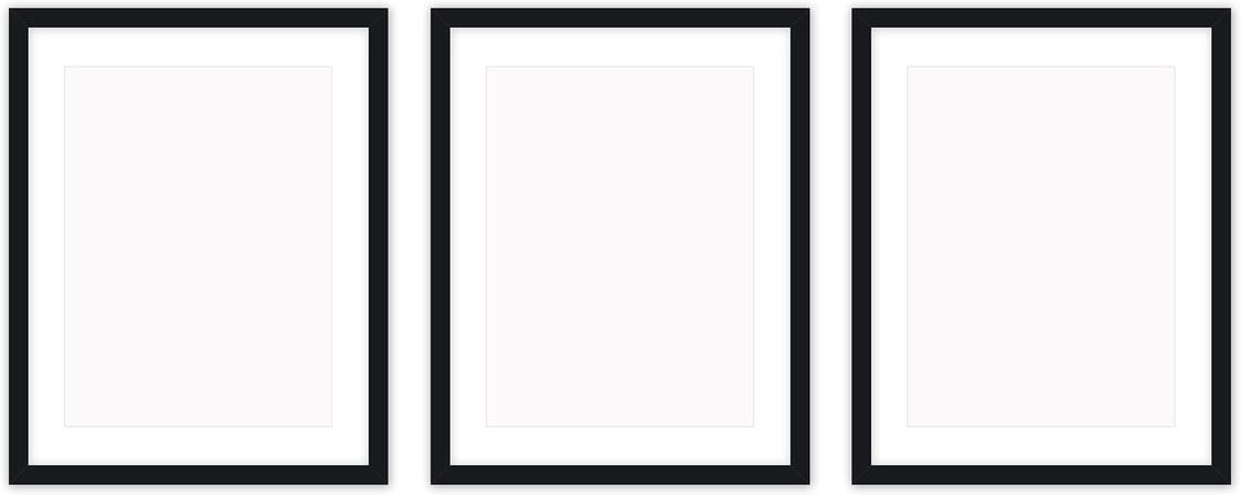 Collection - Frame it Bilderrahmen-Set 3tlg., 30 x 40 cm, schwarz