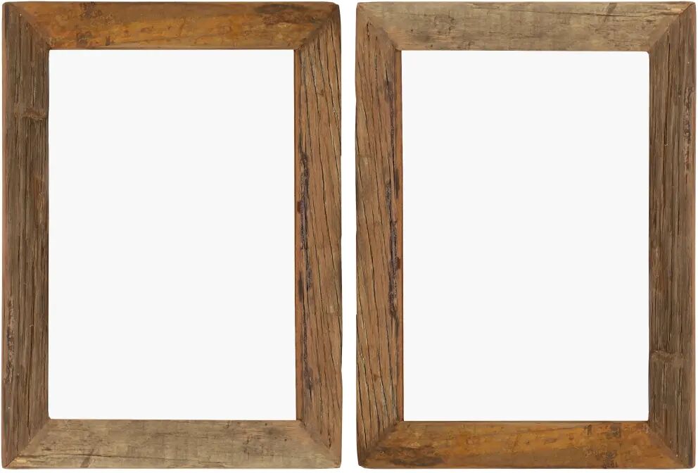 vidaXL Cadres photo 2 pcs 40x50cm Bois de récupération solide et verre