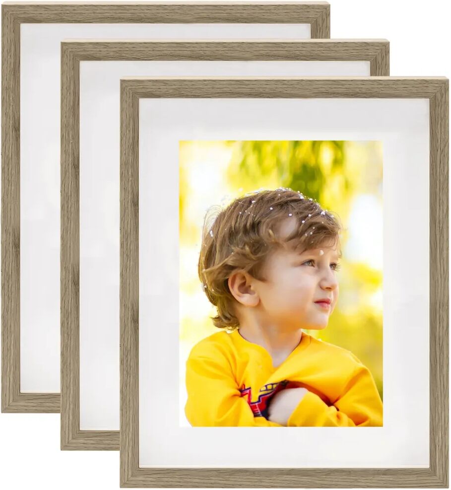 vidaXL Cadres photo 3D 3 pcs Bois foncé 21x29,7 cm pour photos 15x20cm