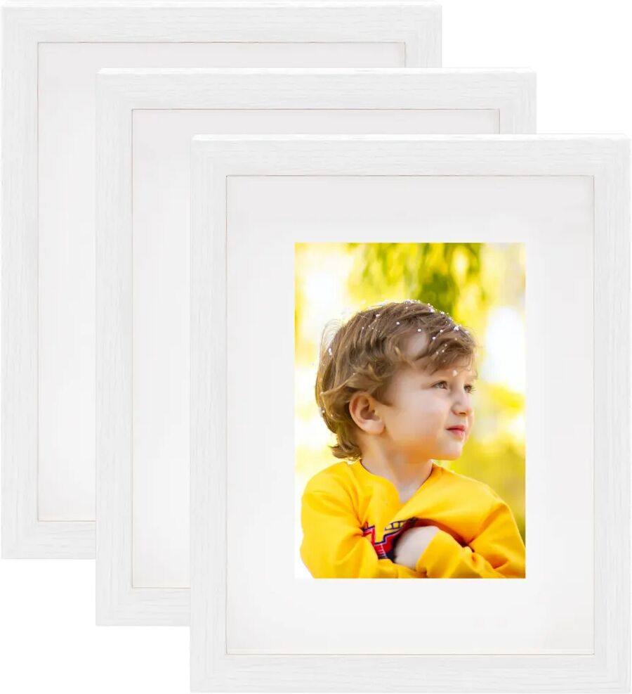 vidaXL Cadres photo 3D 3 pcs Blanc 20x25 cm pour photos 13x18 cm