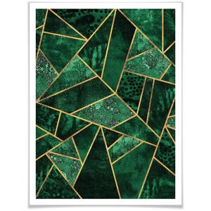 Wall-Art Poster »Grüner Smaragd«, Schriftzug, (1 St.), Poster ohne Bilderrahmen bunt Größe