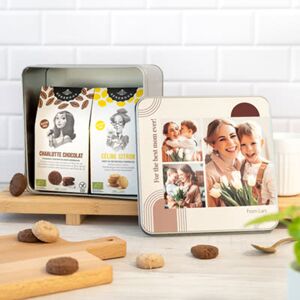smartphoto Rechteckige Keksdose mit Generous Keksen für den Lehrer oder Betreuer