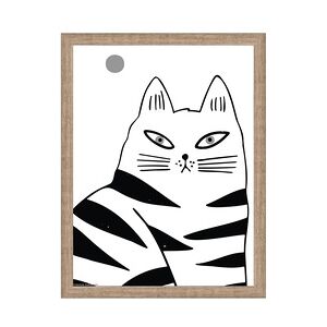 walther + design Liv Holz Bilderrahmen 30x40 cm, GRAU, dicke Katze