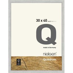 Nielsen Design Quadrum Holz-Bilderrahmen - silberfarben - Rahmen: 32,2 x 42,2 cm - für Bilder bis 30 x 40 cm