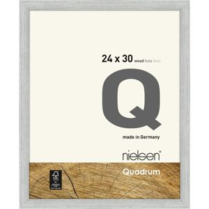 Nielsen Design Quadrum Holz-Bilderrahmen - silberfarben - Rahmen: 26,2 x 32,2 cm - für Bilder bis 24 x 30 cm