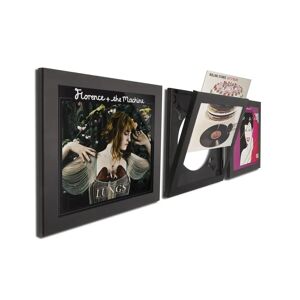 Klein & More Art Vinyl Flip Frame Bilderrahmen / Schallplattenrahmen 3er-Set schwarz