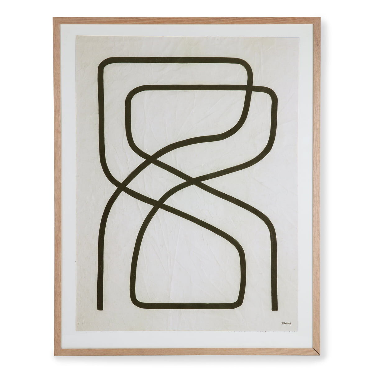 HKliving - Art Frame by Benjamin Ewing, 75 x 95 cm, schwarz / weiß