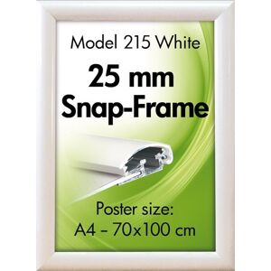 DSI Alu Plakatramme, Snap-Frame, A4, Hvid