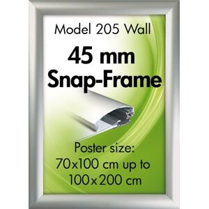 DSI Alu Plakatramme, 45mm Snap-Frame, 100x140, Sølv