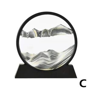 Galaxy CZQIKEDA Moving Sand Art Picture Sandscapes, 3D Dynamic Round San black One-size