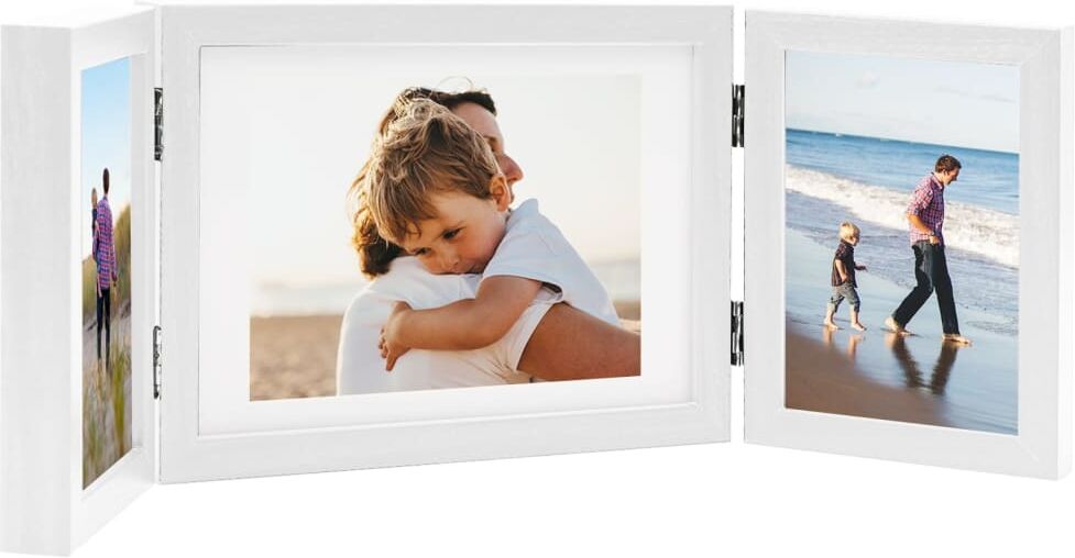 vidaXL Marco de foto collage triple blanco 22x15cm+2x(10x15cm)