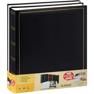 KONTARBOOR Lot de 2 albums photo traditionnels Jumbo 100 pages pour 500 photos 10x15 cm Noir Soit 1000 Photos - Publicité