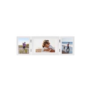 VIDAXL Cadre photo dépliable Blanc 28x18 cm+2x(13x18 cm) - Publicité