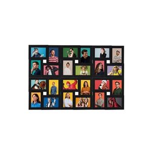 VIDAXL Collage de cadres photo pour photo de 24x(13x18 cm) Noir MDF - Publicité