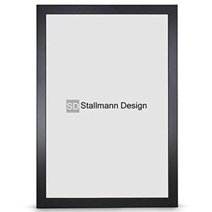 Stallmann Design New Modern Cadre photo en bois MDF 10 x 15 cm Blanc Disponible en A4 et 60 autres formats Différentes couleurs au choix Cadre pour photos et affiches, Bois, Noir , 80 x 100 cm - Publicité
