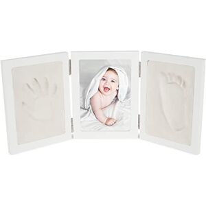 BIECO Kit Empreinte Bebe   Cadre Empreinte Bébé   Kit Empreinte Pieds et Mains Bébé   Kit Empreintes Bébé Moulage   Kits de Moulage et d'empreintes Kit Empreinte Bébé Moulage Main Bébé Print - Publicité