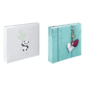 Hama Album photo "Hello Panda" Turquoise/Noir/Blanc & Album photo traditionnel "Rustico" Love Key - Publicité