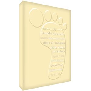 ART FOOT-A7BLK-20IT Token Décoratif en Acrylique, Ponçage Diamant avec Empreinte, Crème 10,5 x 7,4 x 2 cm - Publicité