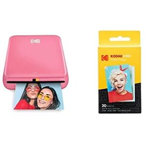 Kodak Step Imprimante Photo Mobile, Rose +Papier Photo+Sticker Sets+Deluxe 50 Sticker Set+Tip Markers+Border Stickers+Photo Frames+64-Pocket Mini Photo Album+Camera & Printer Bag - Publicité