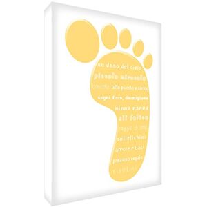 ART FOOT-A7BLK-06IT Token Décoration en acrylique avec inscription en relief Jaune 10,5 x 7,4 x 2 cm - Publicité