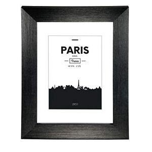 Hama Cadre photo en plastique "Paris" (cadre de 20 cm x 30 cm, bordures de 20 mm x 15 mm, pour les photo de taille 13 cm x 18 cm, verre reflex, polystyrene (PS), avec crochet) Noir - Publicité