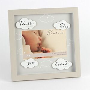 BAMBINO Baby Cadre avec nuages 15,2 x 10,2 cm – Twinkle Twinkle Little Star vous savez comment vous êtes aimé ? - Publicité