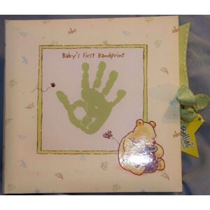 Disney Classic Pooh  Keepsake Baby's First Handprint Plaster Kit. Plaster with Mint Green Display Box - Publicité