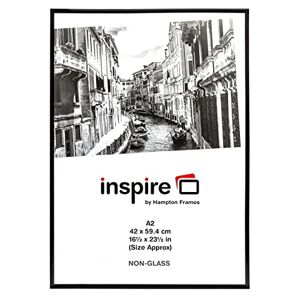 Hampton Frames Cadre photo format A2 The Photo Album Company 42 x 59 cm Noir A2MARBL - Publicité