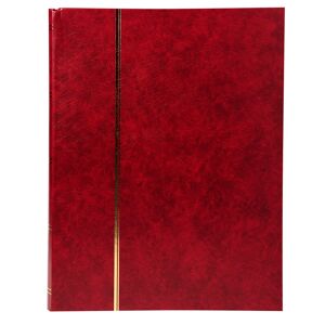 Exacompta Album de timbres simili-cuir 16 pages noires - 22,5x30,5 cm - Rouge