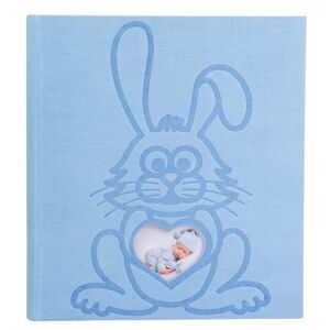 Exacompta Album photo livre 60 pages blanches lapin Teddy - Bleu Framboise