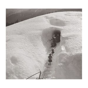 Kelepoq Photo ancienne noir et blanc montagne n°26 cadre noir 30x30cm