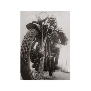 Kelepoq Photo ancienne noir et blanc moto n°29 cadre noir 70x105cm