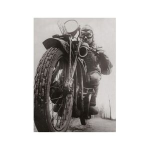 Kelepoq Photo ancienne noir et blanc moto n°29 cadre noir 60x90cm