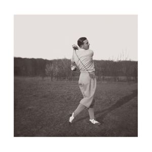 Kelepoq Photo ancienne noir et blanc golf n°67 cadre noir 70x70cm - Publicité