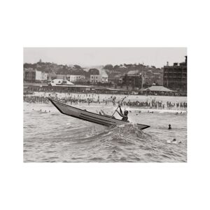 Kelepoq Photo ancienne noir et blanc mer n°46 cadre noir 30x45cm
