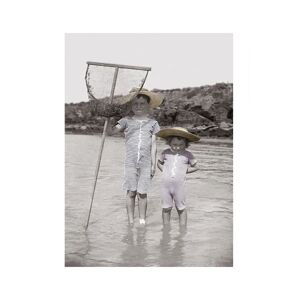 Kelepoq Photo ancienne couleur enfance n°33 cadre noir 40x60cm