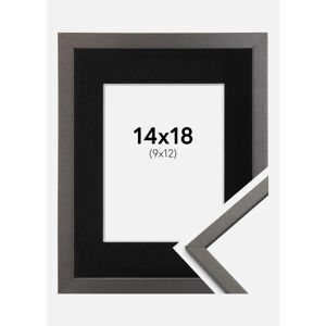 Ram med passepartou Cadre Edsbyn Graphite 14x18 cm - Passe-partout Noir 10x13 cm - Publicité