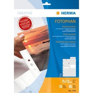 HERMA Fotophan 9x13cm Vertical Blanc (10 feuillets)