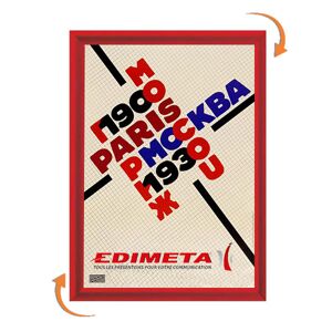 Edimeta Cadre Clic-Clac 80 x 120 cm ROUGE