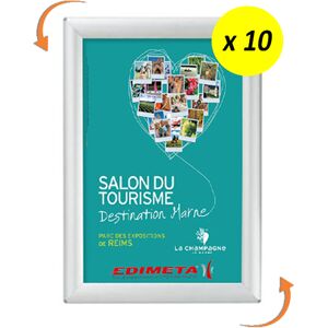 Edimeta Lot de 10 cadres Clic-Clac Eco A5 mural - Publicité