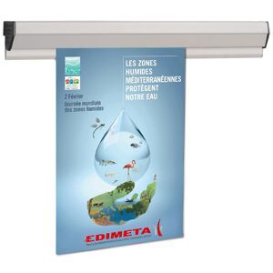 Edimeta Rail d'affichage mural Grip'Doc 58 cm