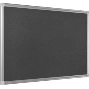 Tableau en feutrine Bi-Office New Generation Maya - surface grise - cadre en aluminium anodisé gris - 1 800 x 1 200 mm