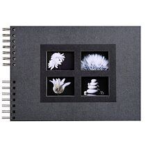 Exacompta Album photos à spirales 50 pages noires Passion - 32x22 cm - Noir
