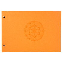 Exacompta Album photos à vis 40 pages noires Mandala - 32x22 cm - Orange