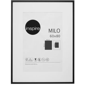 Inspire Cornice con passe-partout  Milo, nero 62x82 cm per immagini 40x60 cm