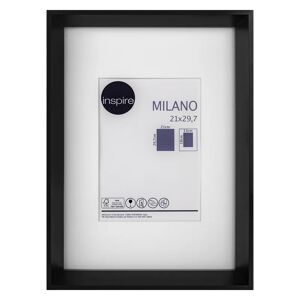 Inspire Cornice con passe-partout  Milano, nero 21x29.7 cm per immagini 13x18 cm