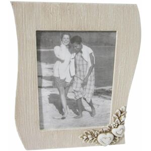 Milani Home Portafoto Shabby Chic Onda Tortora 14,5x19,5 Per Interno Camera Cameretta Salot Tortora 21 x 27 x 2.5 cm