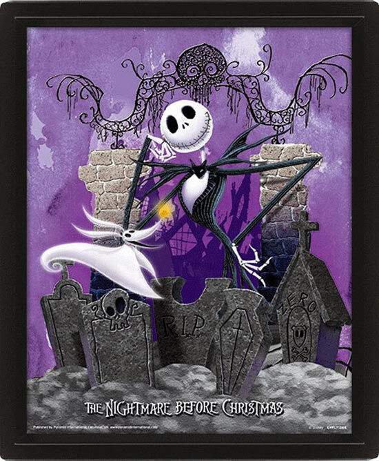 Gadget Poster 3D The Nightmare Before Christmas Jack Nel Cimitero