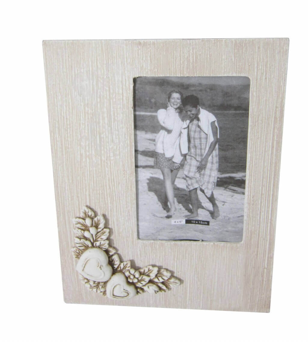 Milani Home Portafoto Shabby Chic Rettangolare 10x15 Per Interno Camera Cameretta Salotto I Tortora 18 x 23 x 2.5 cm