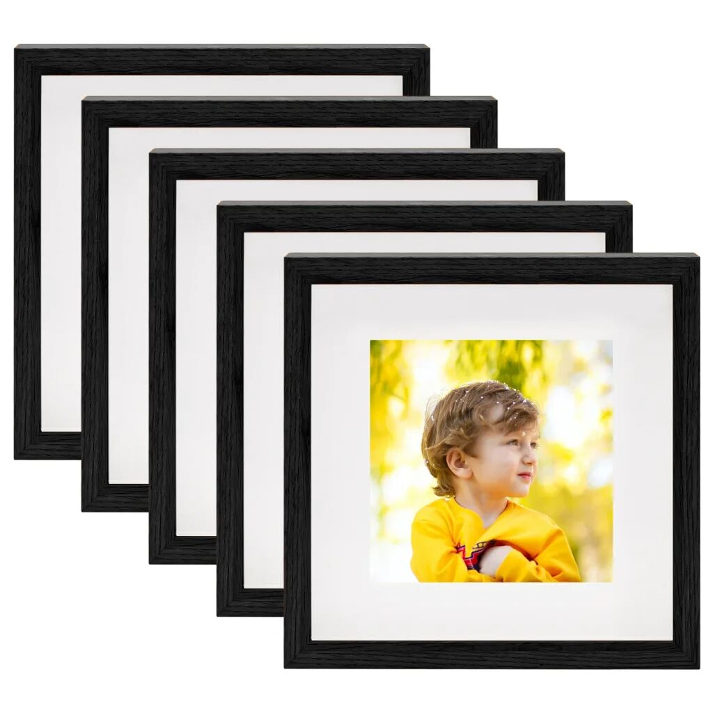 vidaXL Fotolijsten 5 st voor 13x13 cm foto 3D 23x23 cm zwart